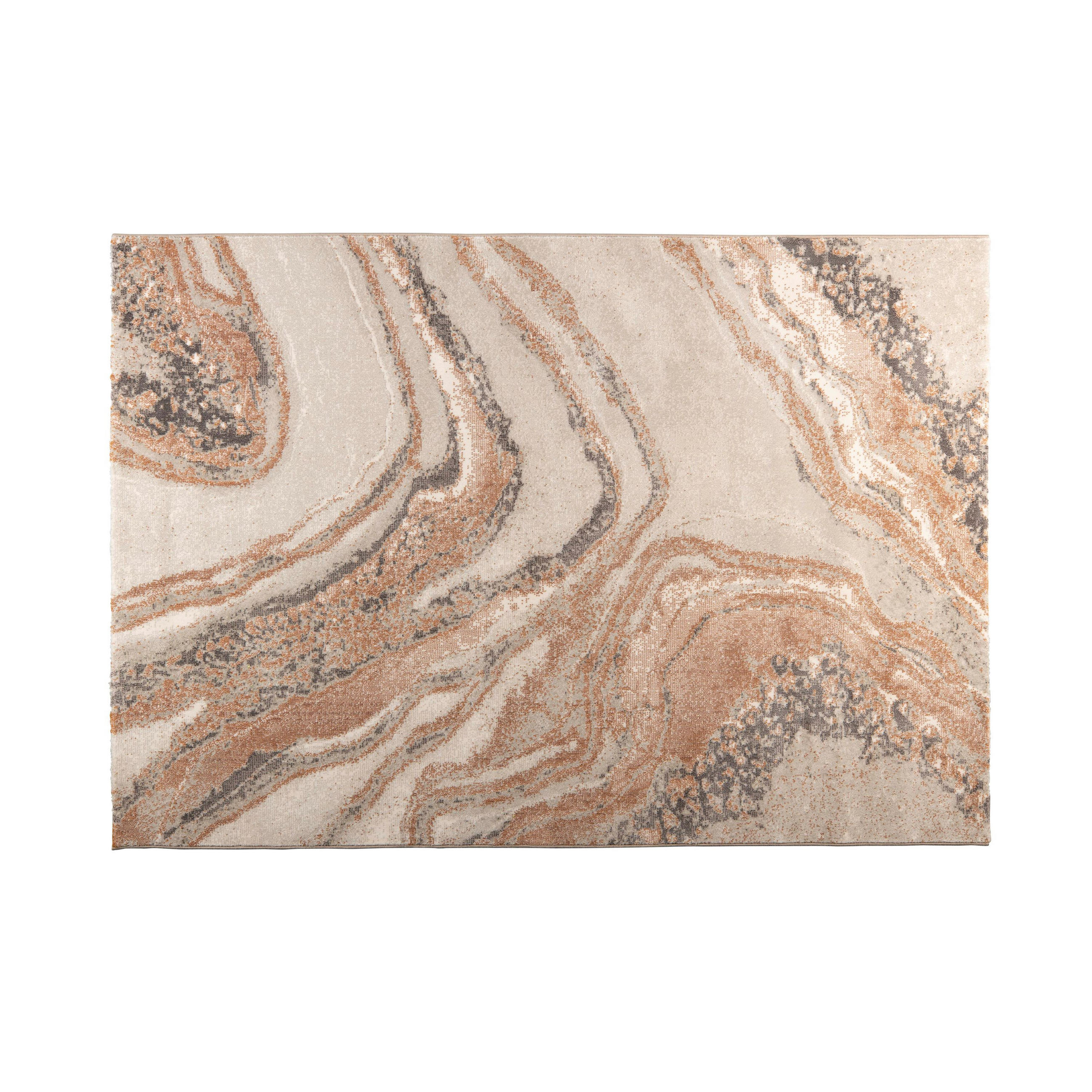 TEPPICH Solar 200x290 cm Grau/ Terra - Braun, Kunststoff (200/290cm) - Zuiver