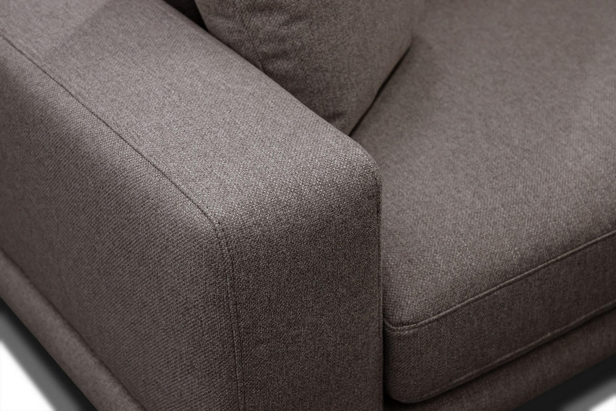 SOFA MEDIOLANE 2,5-Sitzer, braun - Braun, Holzwerkstoff/Textil (203/87/96cm) - Courtois Laville