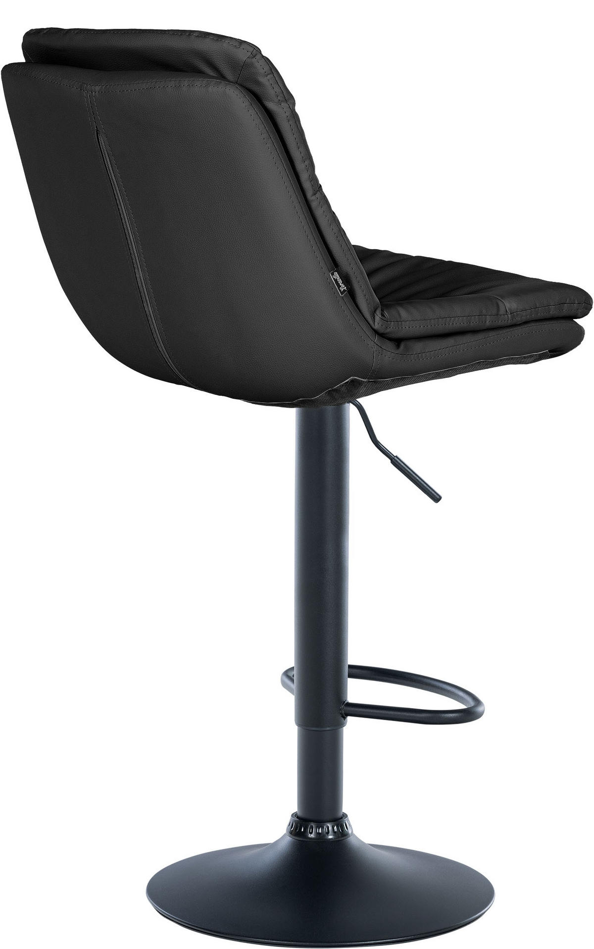 BARHOCKER Lederlook schwarz - Schwarz, Textil (46/92/54cm) - CLP