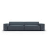 SOFA Jodie aus strukturiertem Stoff blau 3 Sitzplätze - Blau, Textil (102/70/204cm) - Micadoni