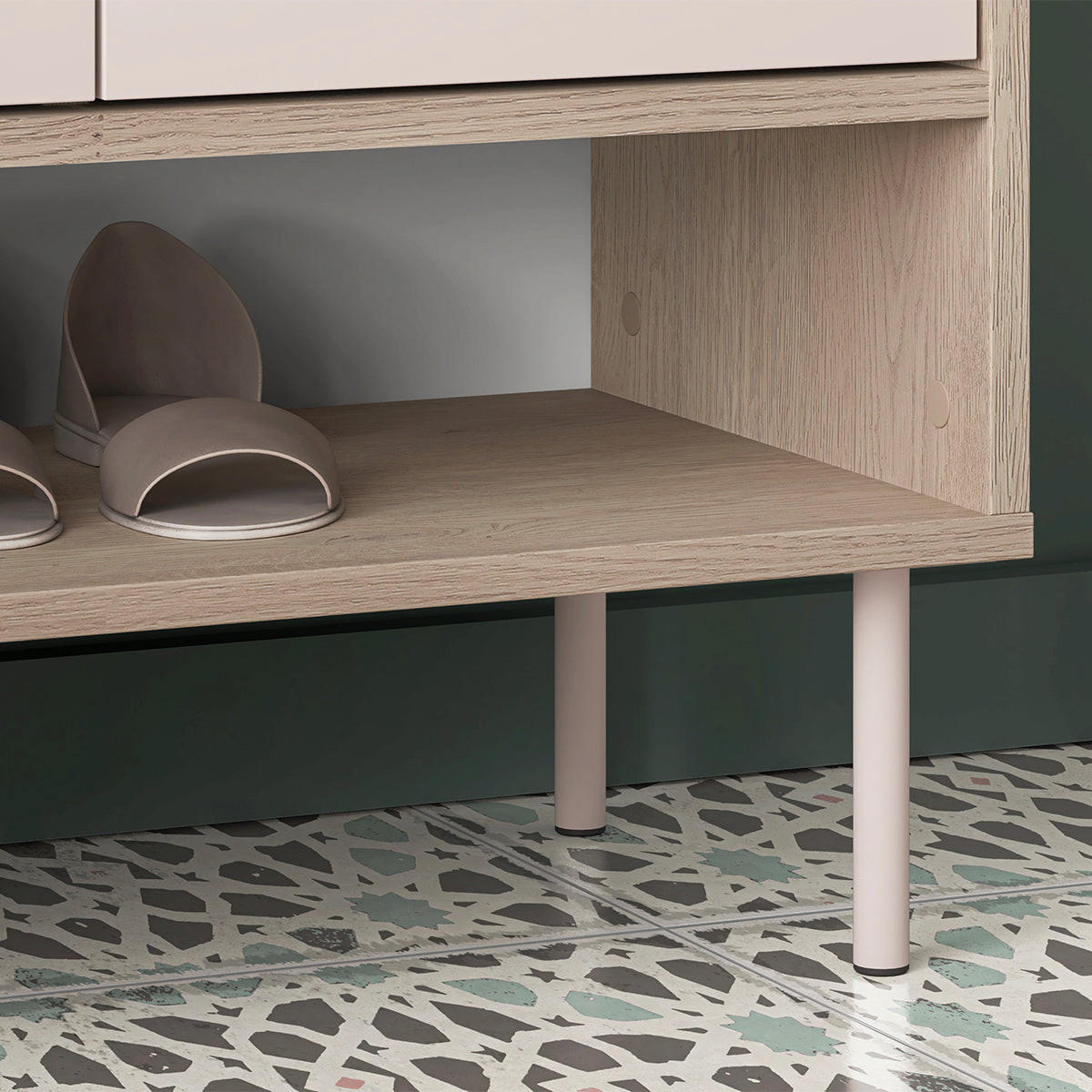SCHUHSCHRANK Alos Kaschmir und Holz - Kaschmir, Holzwerkstoff (70/95/34cm) - Petits-meubles