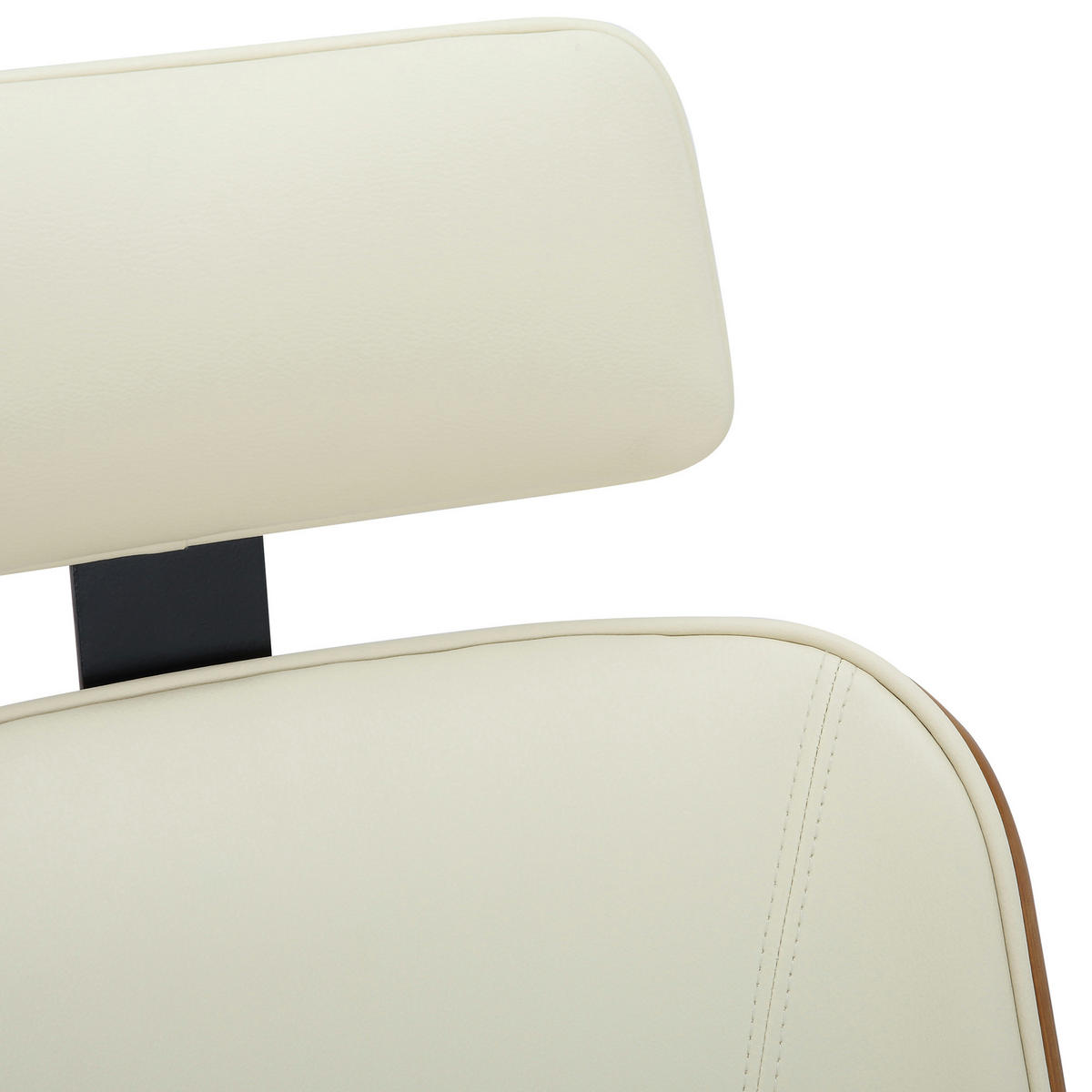 BÜROSTUHL KINGO 118x70x70 Walnuss/Creme Kunstleder - Creme, Leder/Metall (70/118/70cm) - DELUKE