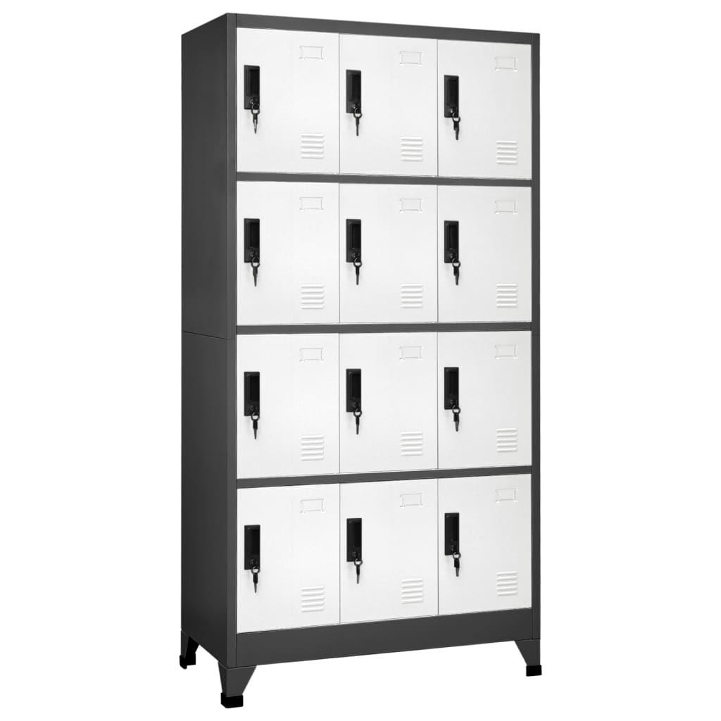vidaXL Schliessfachschrank Weiß 45x180x90 cm