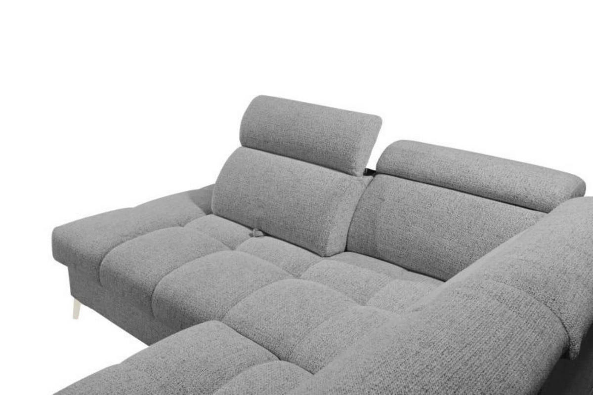 ECKSOFA mit elektrischer Sitztiefenverstellung und Bettkasten - Chromfarben/Kaschmir, Holz/Holzwerkstoff (282/216cm) - ed exciting design