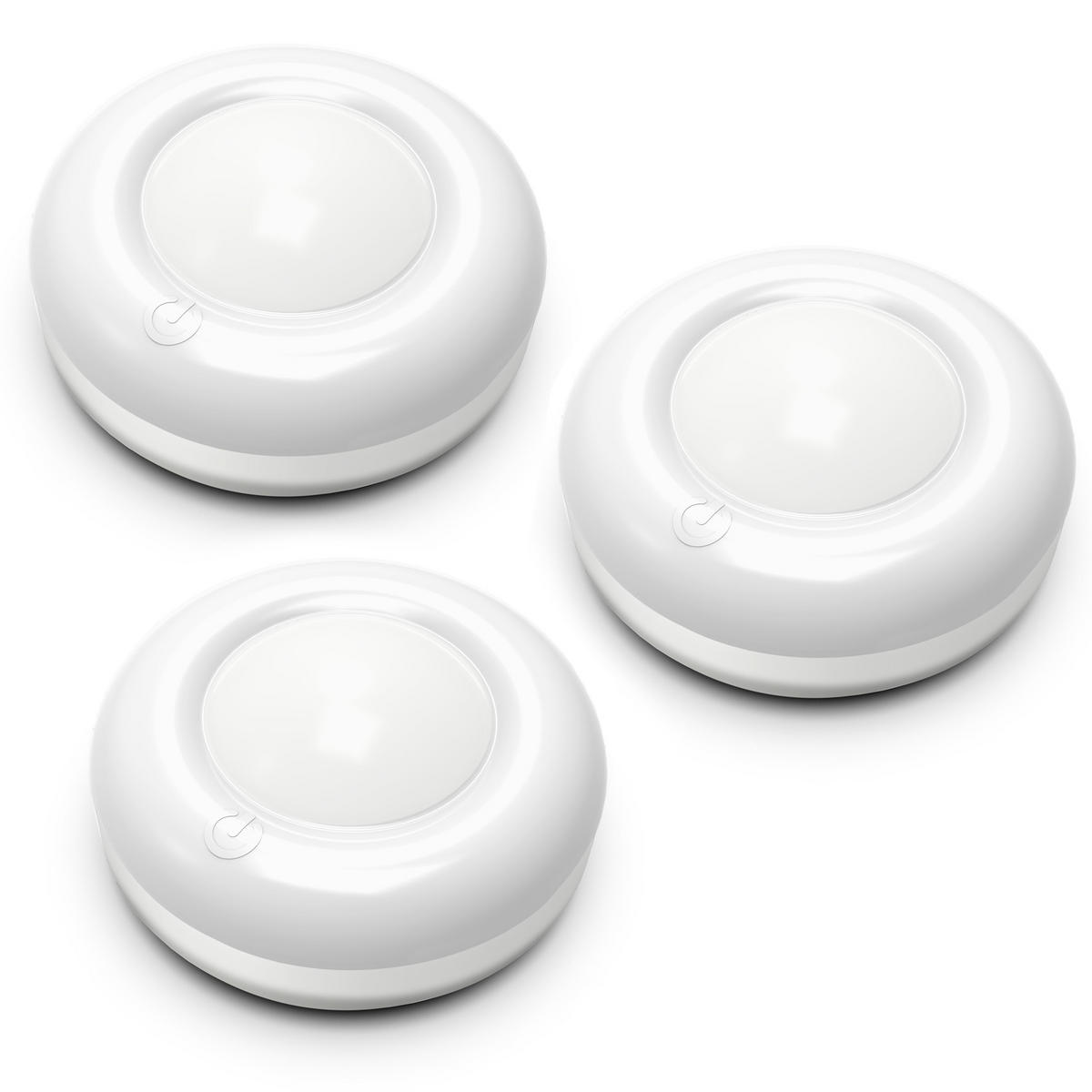 LED-SPOT mit Fernbedienung, Farbwechsel & Timer für Innen/Außen - 3er-Set - Weiß, Kunststoff (8/8/4.5cm) - Northpoint