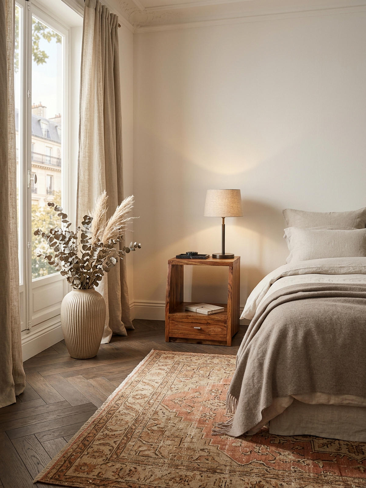 NACHTTISCH – Massivholz, Schublade & Ablage, Landhausstil - Braun, Holz/Metall (45/53/40cm) - KADIMA DESIGN