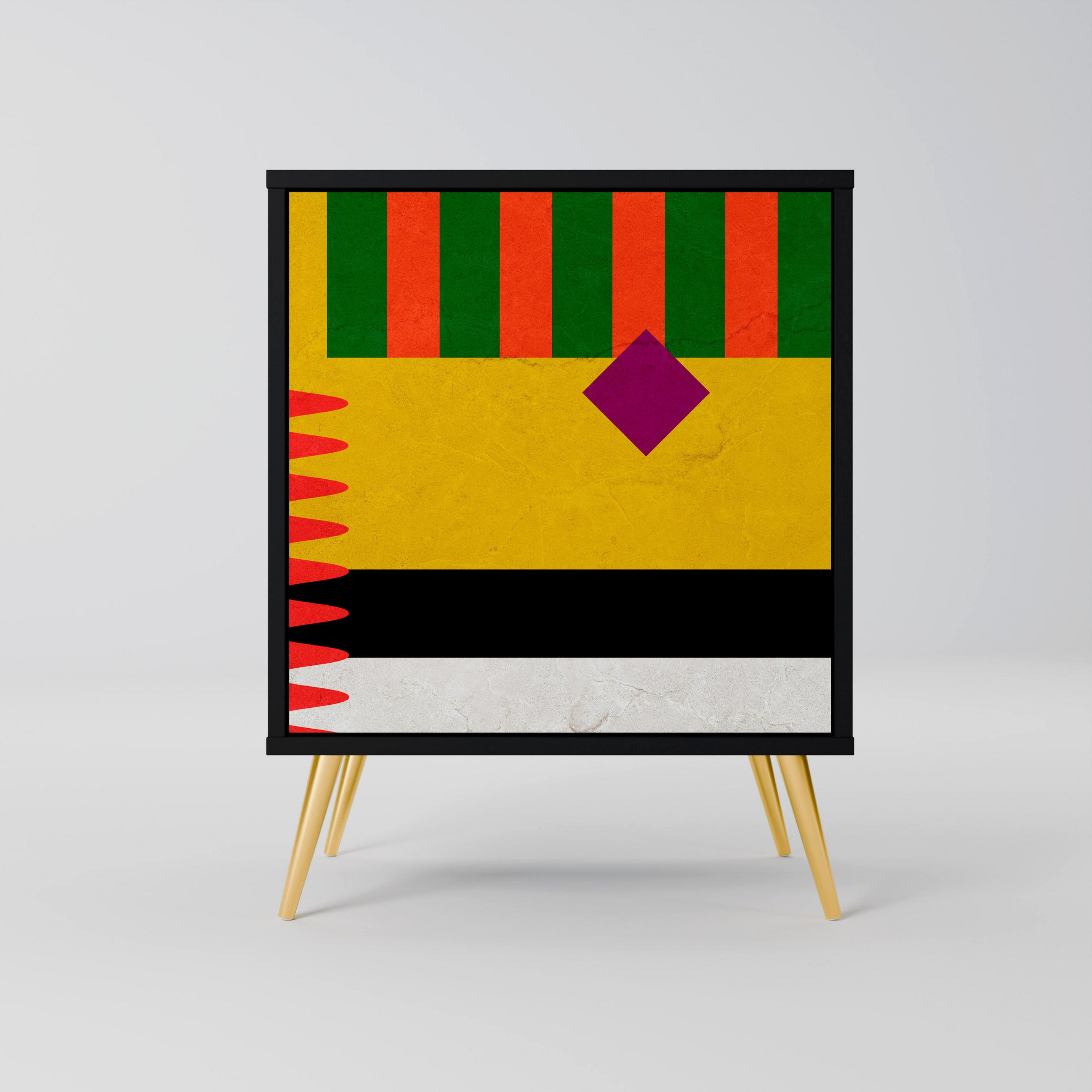 SpaceRebels Sideboard Schwarz 57.5x75.5x42 cm