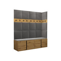 GARDEROBEN-SET Orion II - Eiche Artisan/Grau, Holzwerkstoff/Kunststoff (168/186/46cm) - MIRJAN24