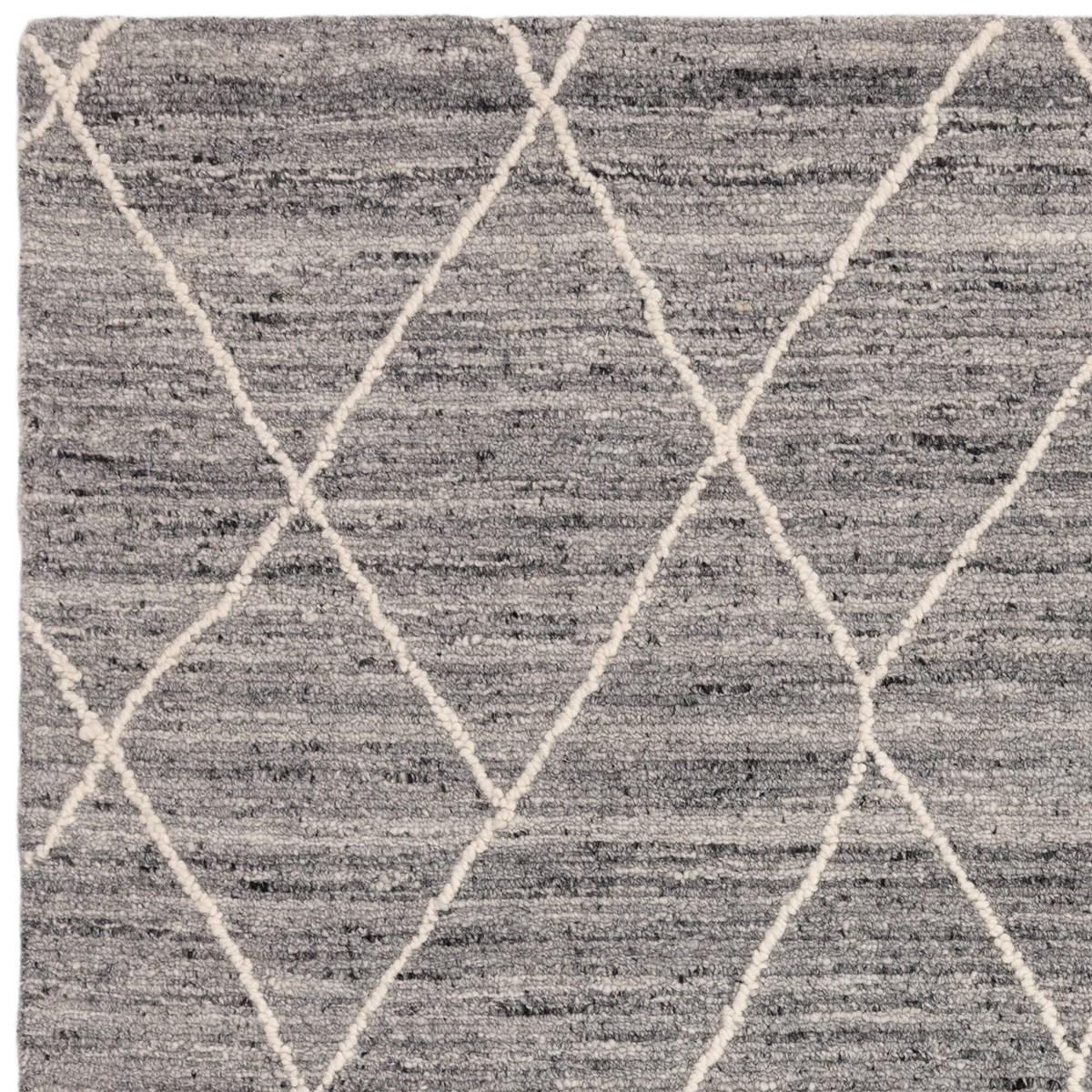 TEPPICH Moderner aus reiner Wolle YANA Grau 160 x 230 cm - Grau, Naturmaterialien (160/230cm) - Novatrend