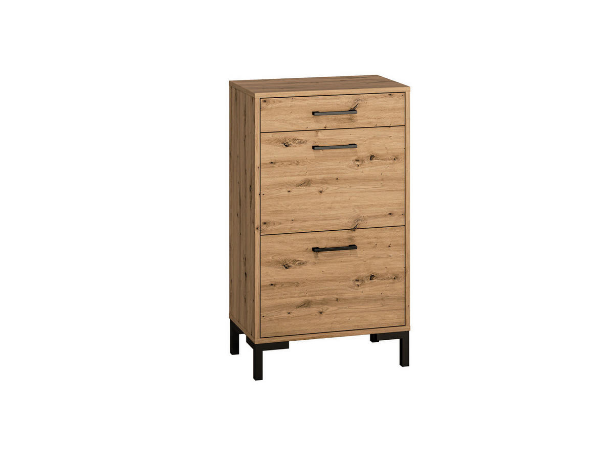 SCHUHSCHRANK NEVIO Beige 55x34x94 cm - Beige, Holzwerkstoff (55/94/34cm) - FURNLUX