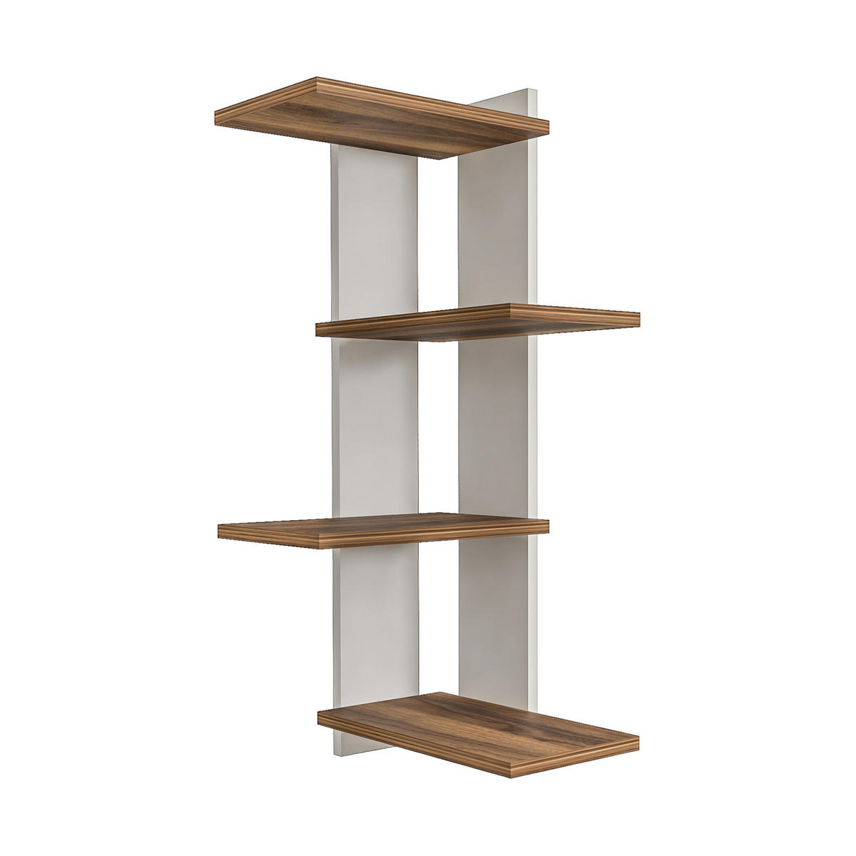 WANDREGAL Hasvik - Walnussfarben/Weiß, Holzwerkstoff (39.5/90/39.5cm) - [en.casa]