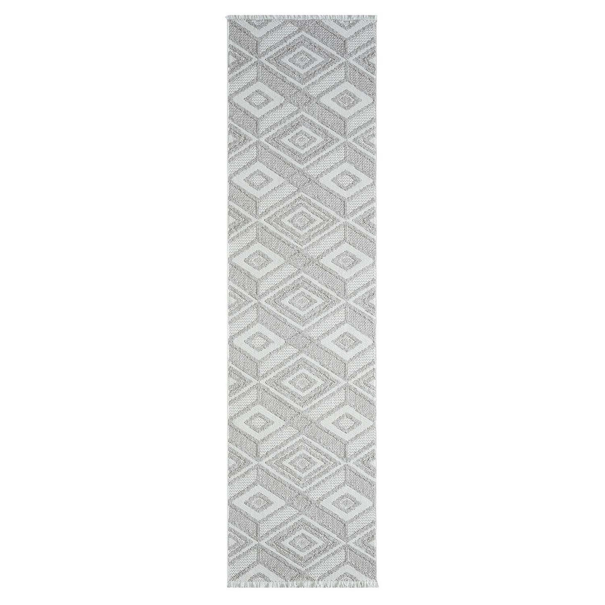 KURZFLOR-TEPPICH Lindo 8875 Beige 80x300 cm - Beige/Grau, Textil (80/300cm) - carpet city