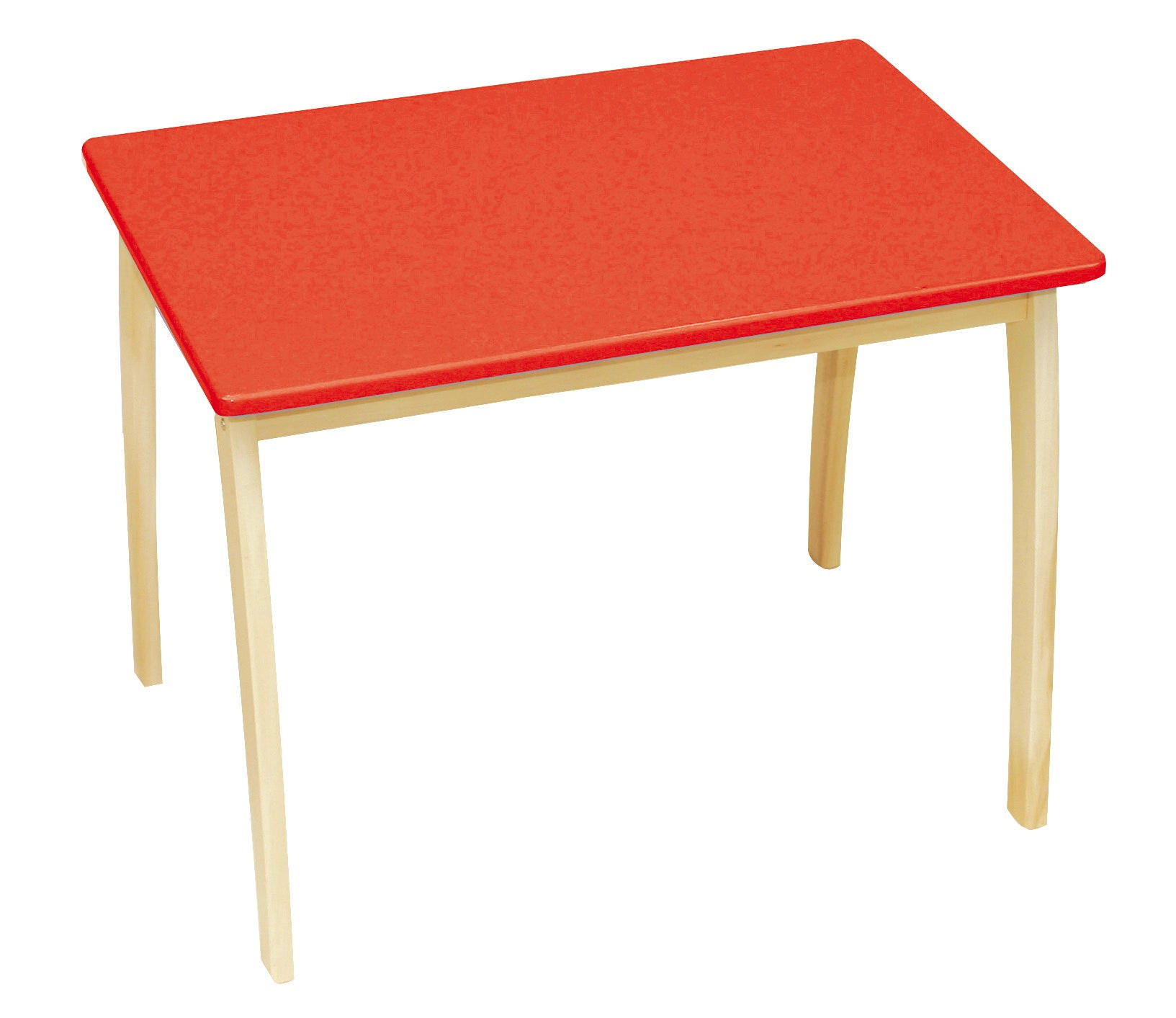 KINDERTISCH - Rot/Naturfarben, Holzwerkstoff (76/56/52cm) - Roba