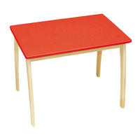 KINDERTISCH - Rot/Naturfarben, Holzwerkstoff (76/56/52cm) - Roba