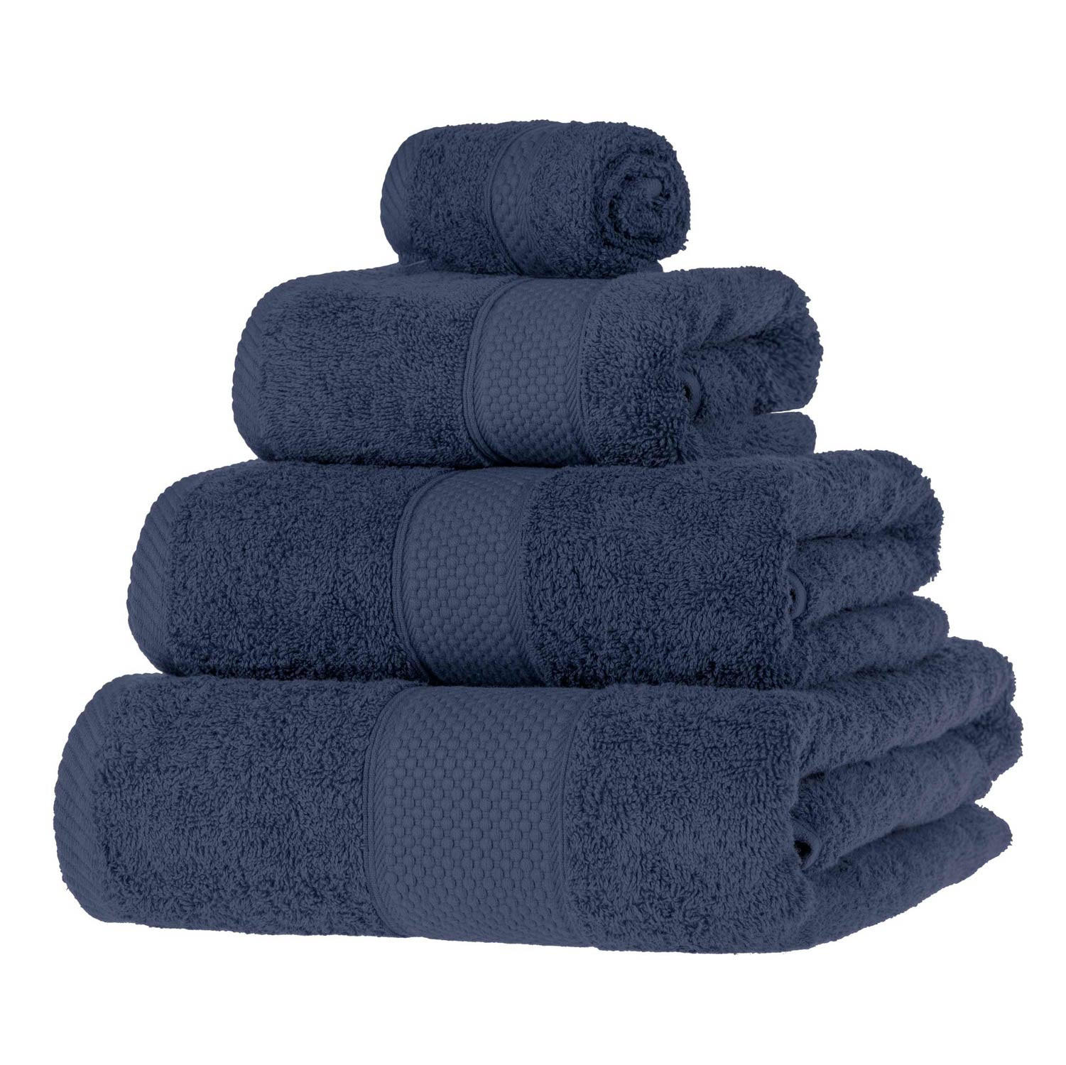 FROTTIERSET Essential 4-teilig dunkelblau - Dunkelblau, Textil (100/150cm) - Homescapes