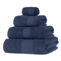 FROTTIERSET Essential 4-teilig dunkelblau - Dunkelblau, Textil (100/150cm) - Homescapes