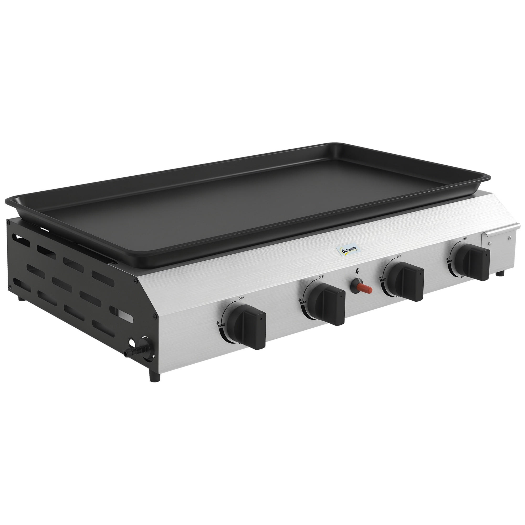 PLANCHA DE-18614 4 Brenner, 9,6 kW - Silberfarben, Metall (44.5/19/77cm) - ComfortXL