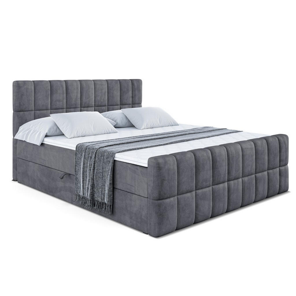 ALTDECOR AMERICKÁ postel MIAMI-Z – 120 × 200 cm – H4 – tmavě šedá