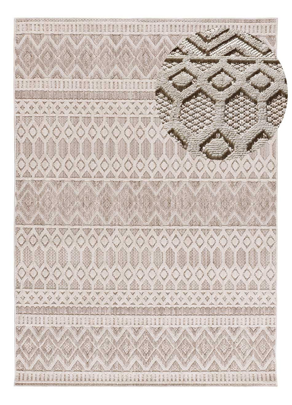 VINTAGE-TEPPICH Beige Element 134/200 cm - Beige, Naturmaterialien/Textil (134/200cm) - Atticgo