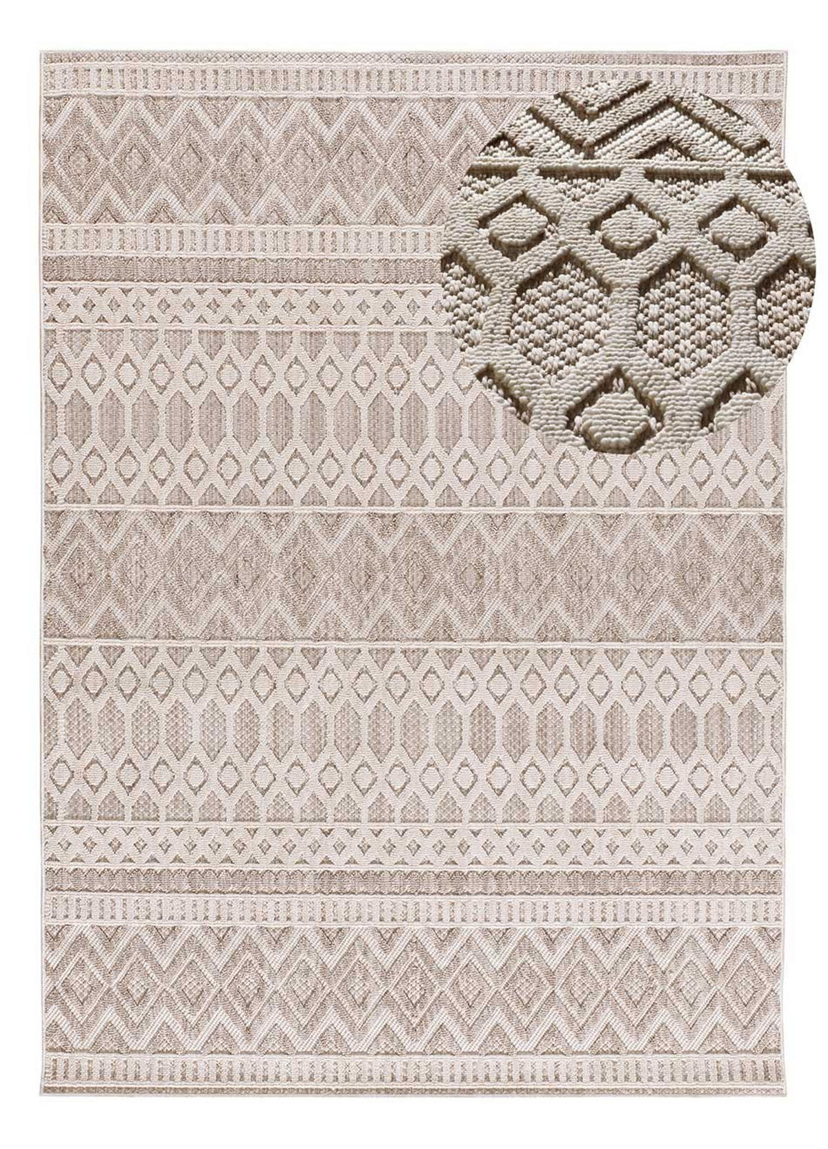 VINTAGE-TEPPICH Beige Element 134/200 cm - Beige, Naturmaterialien/Textil (134/200cm) - Atticgo