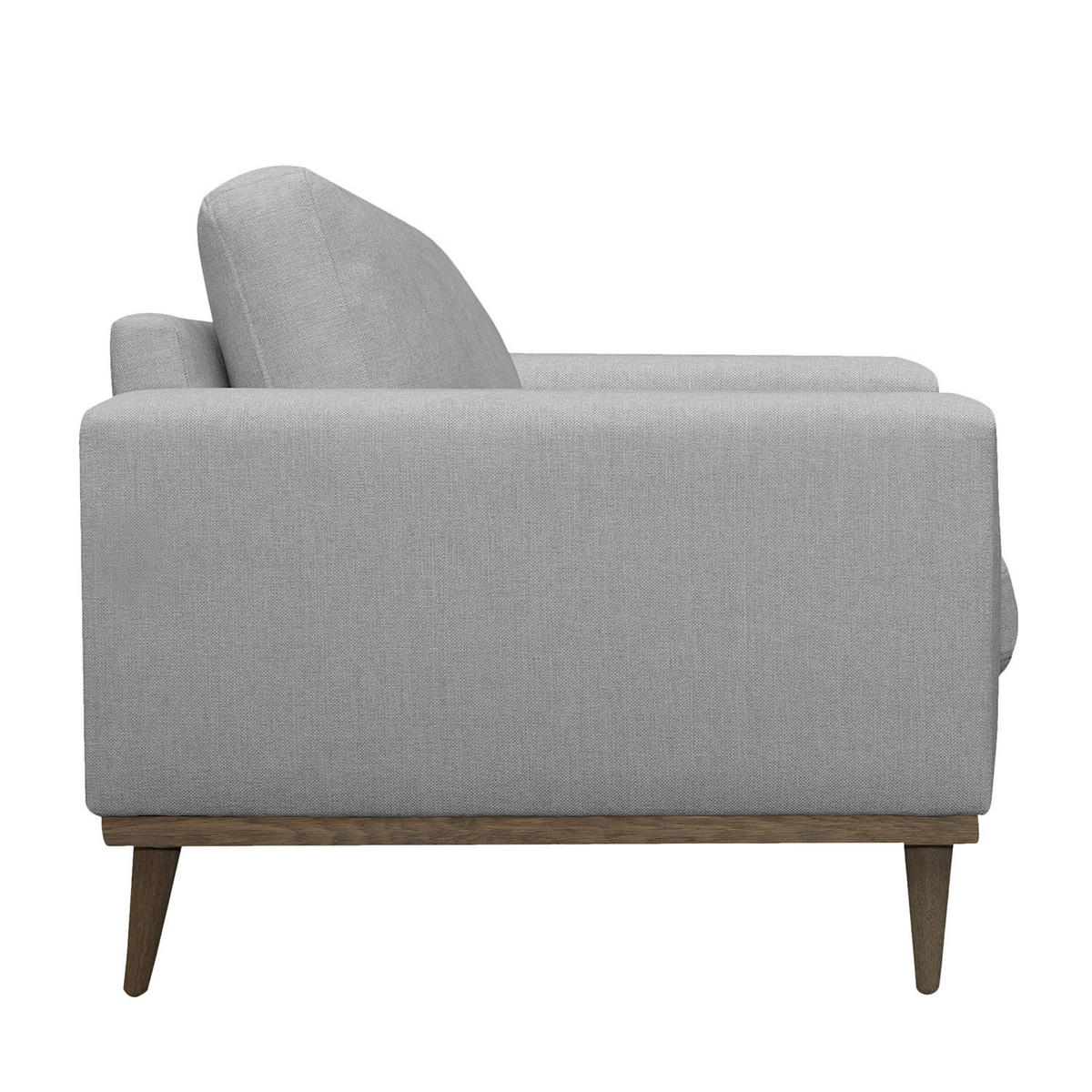 SESSEL - Eichefarben/Grau, Eichenholz/Textil (122/81/88cm) - home24