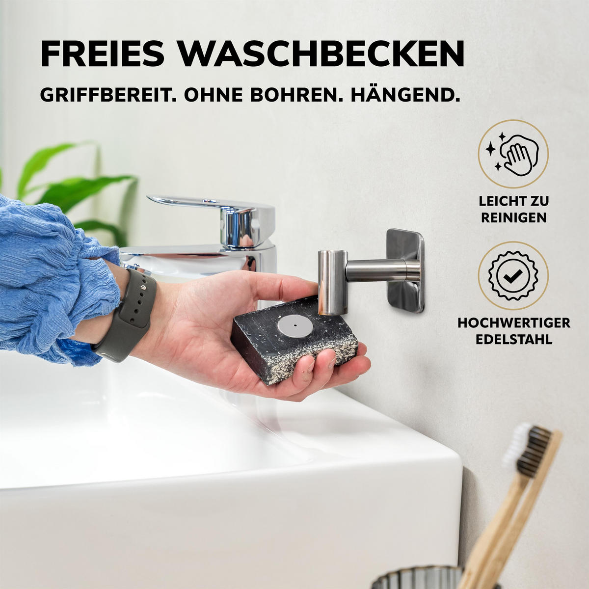 SEIFENHALTER, silber - Edelstahlfarben, Metall (5.7/5.7/6cm) - bremermann