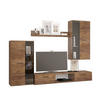 WOHNWAND CERES - Dunkelbraun, Holzwerkstoff (240/180/40cm) - Meblini