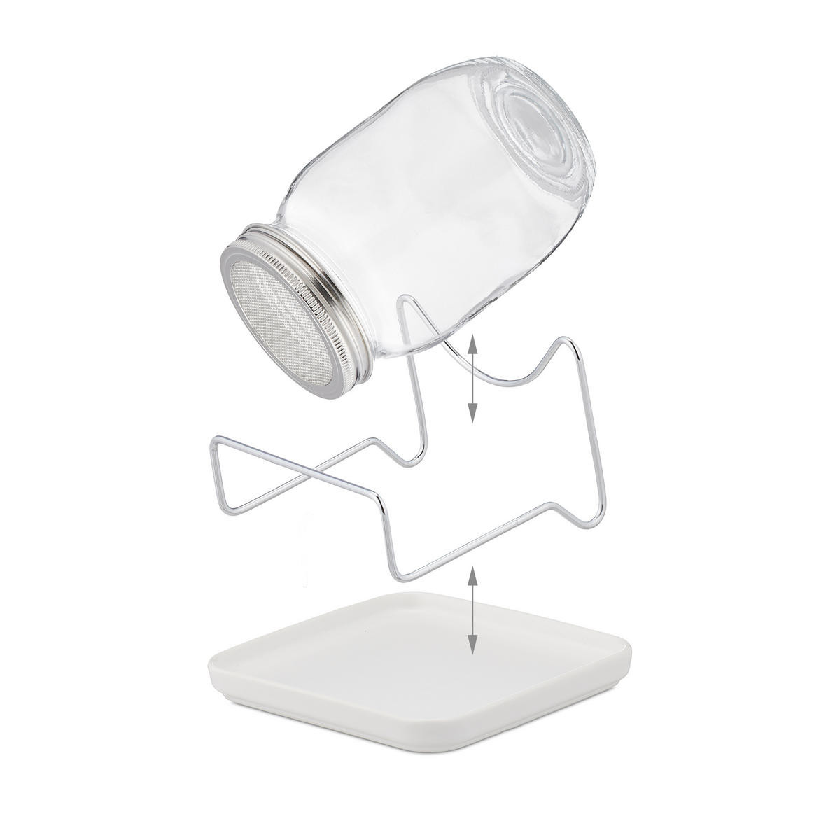 SPROUT glass - viacfarebná, kov/sklo (0.87L) - Relaxdays