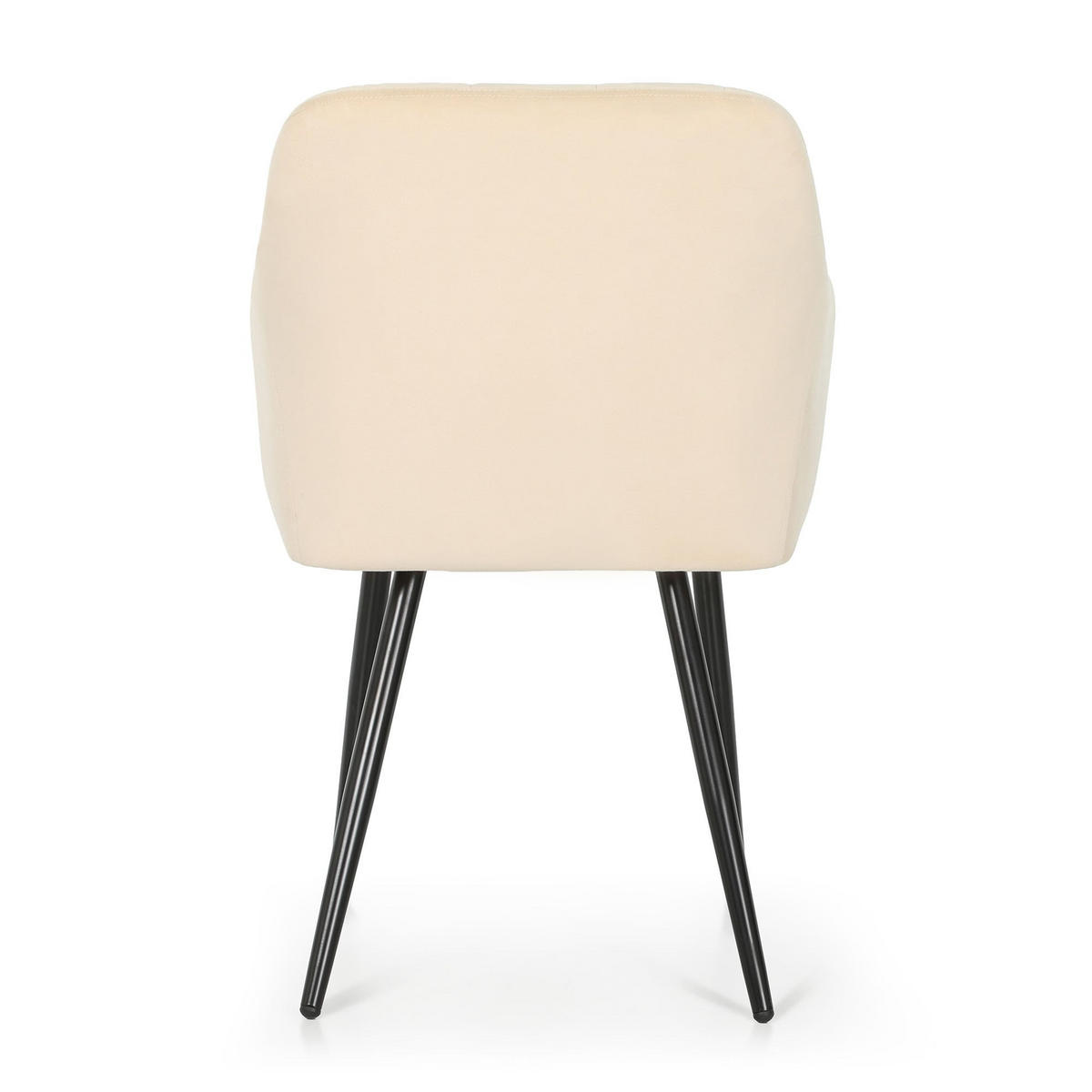 POLSTERSTUHL 4er Set, Metallbeine Beige, Schwarz 54/82/58 - Beige/Schwarz, Textil (54/82/58cm) - RAUMHIRSCH FURNITURE