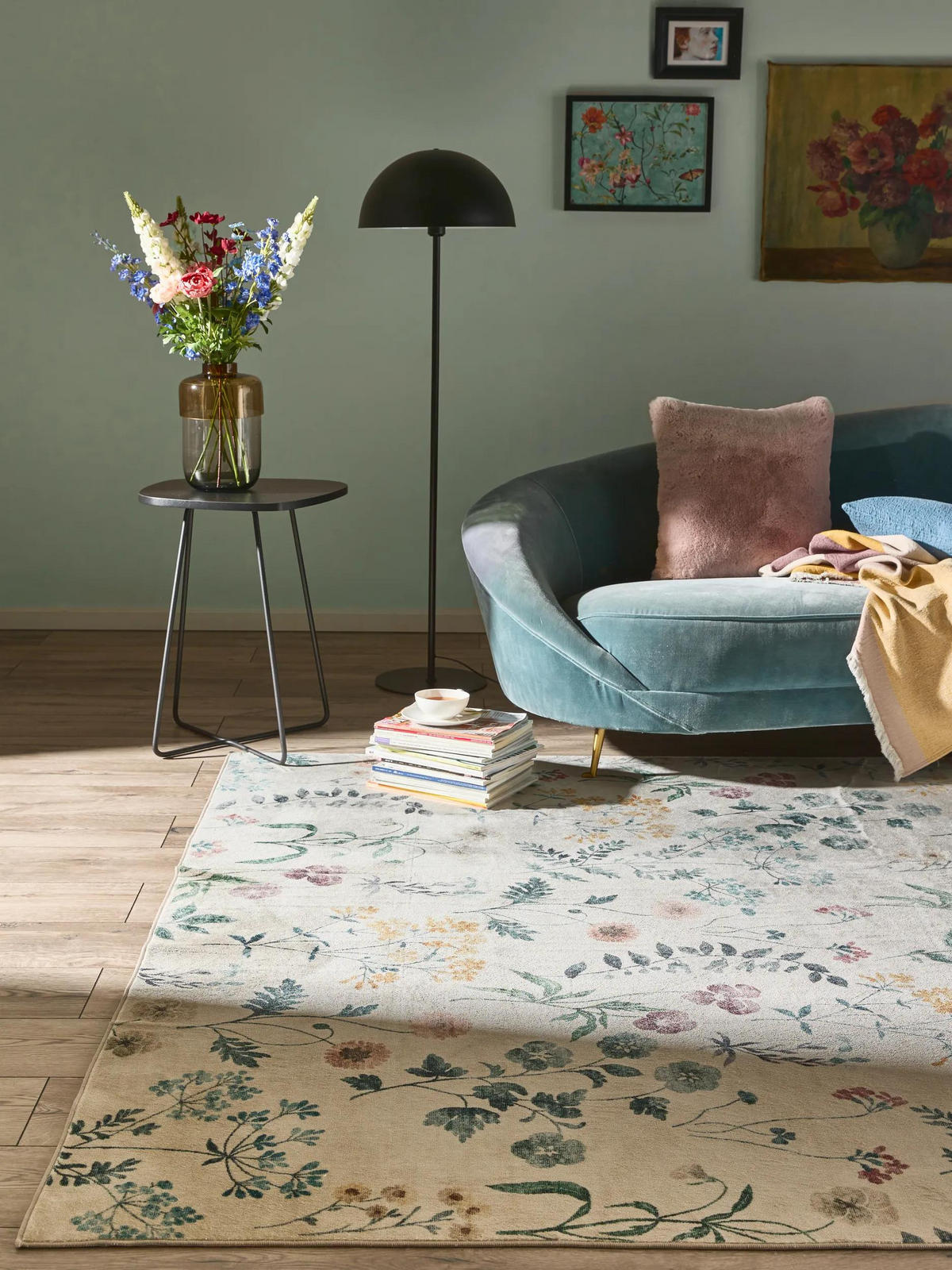 TEPPICH Milly waschbar Multicolor 120/170 cm - Multicolor, Kunststoff/Textil (120/170cm) - benuta