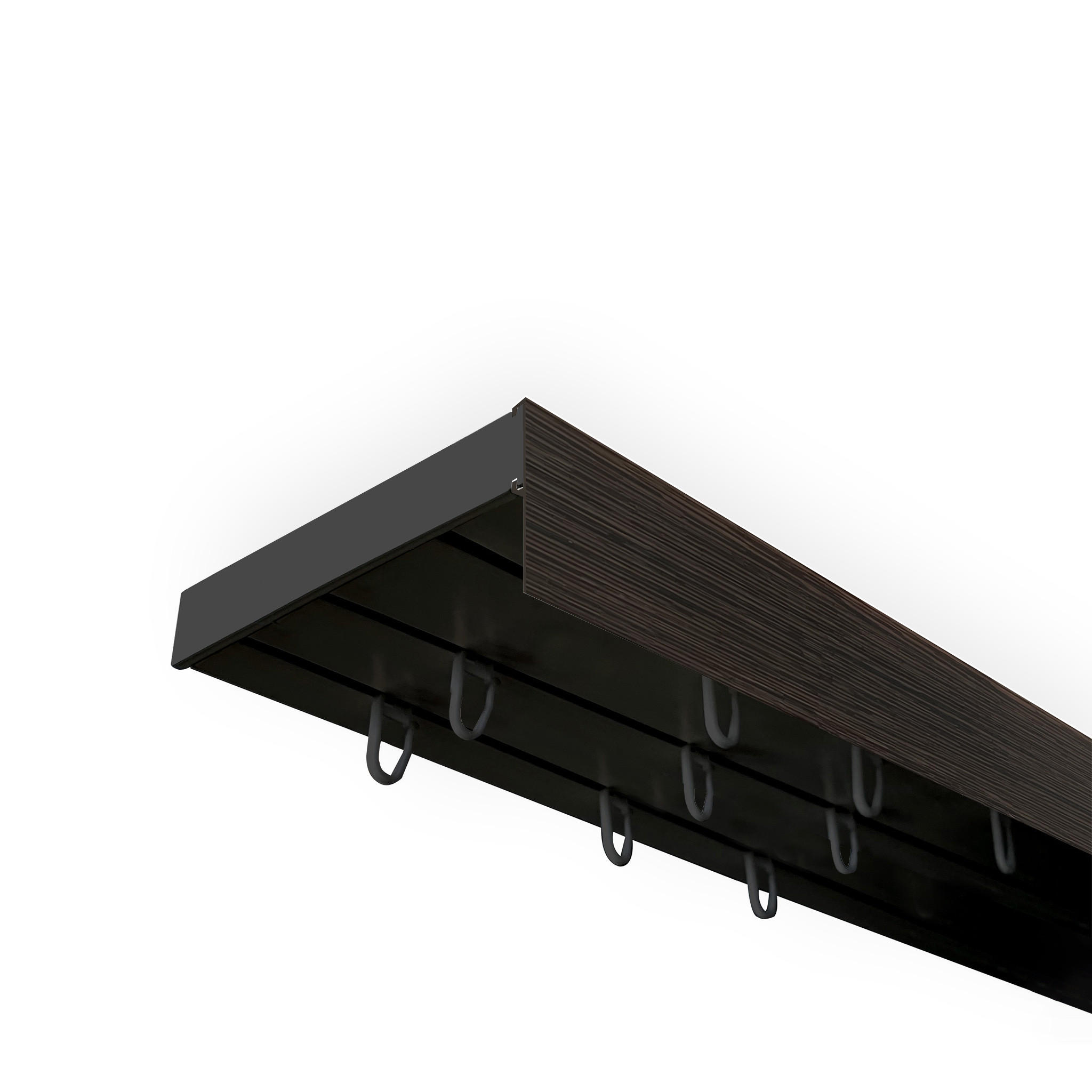 SN Deco Vorhangschiene Schwarz 4.7x1.7x200 cm