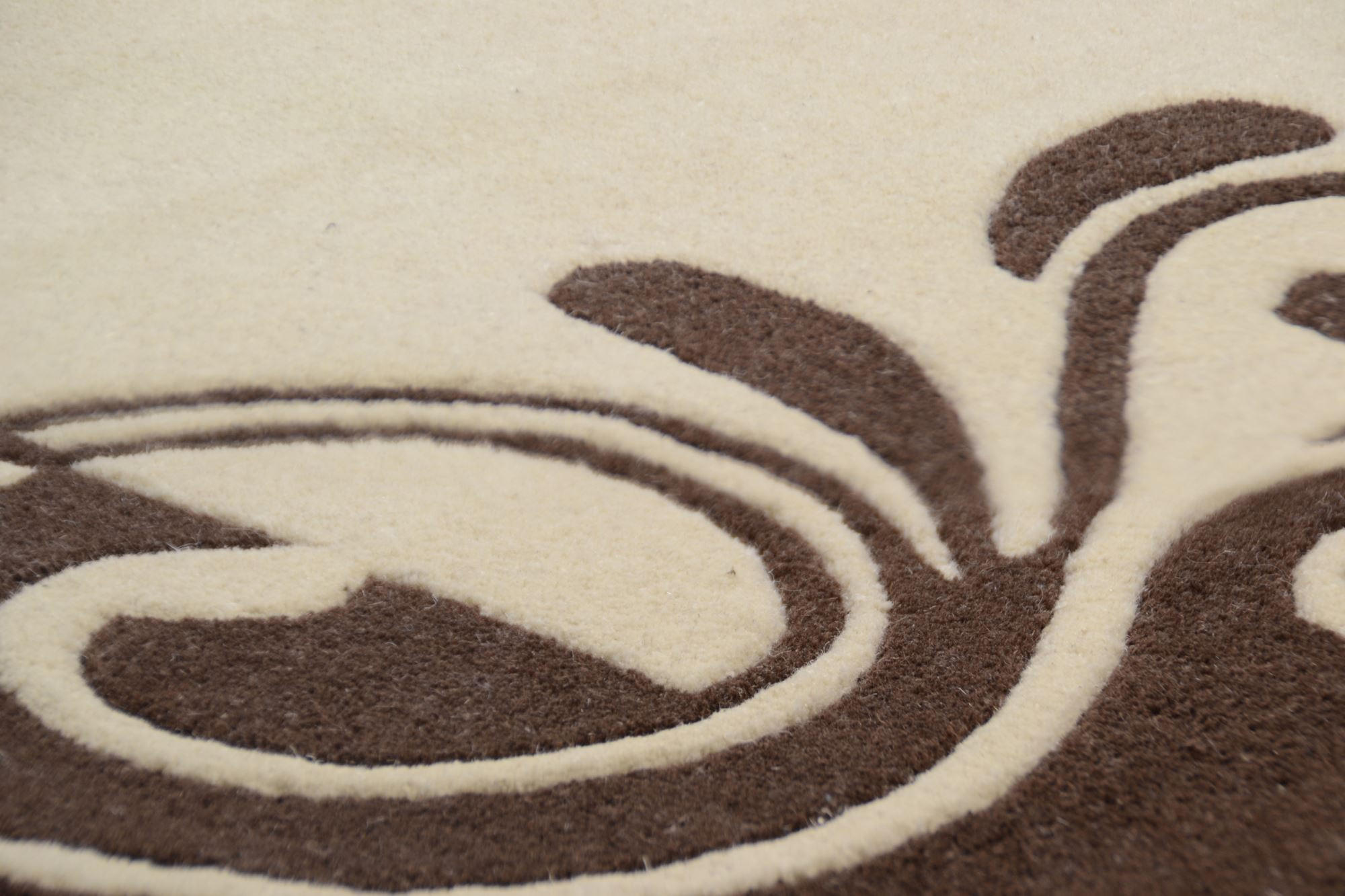 HANDTUFTTEPPICH Hawai 90x160 cm - Beige, Textil (90/160cm) - THEKO