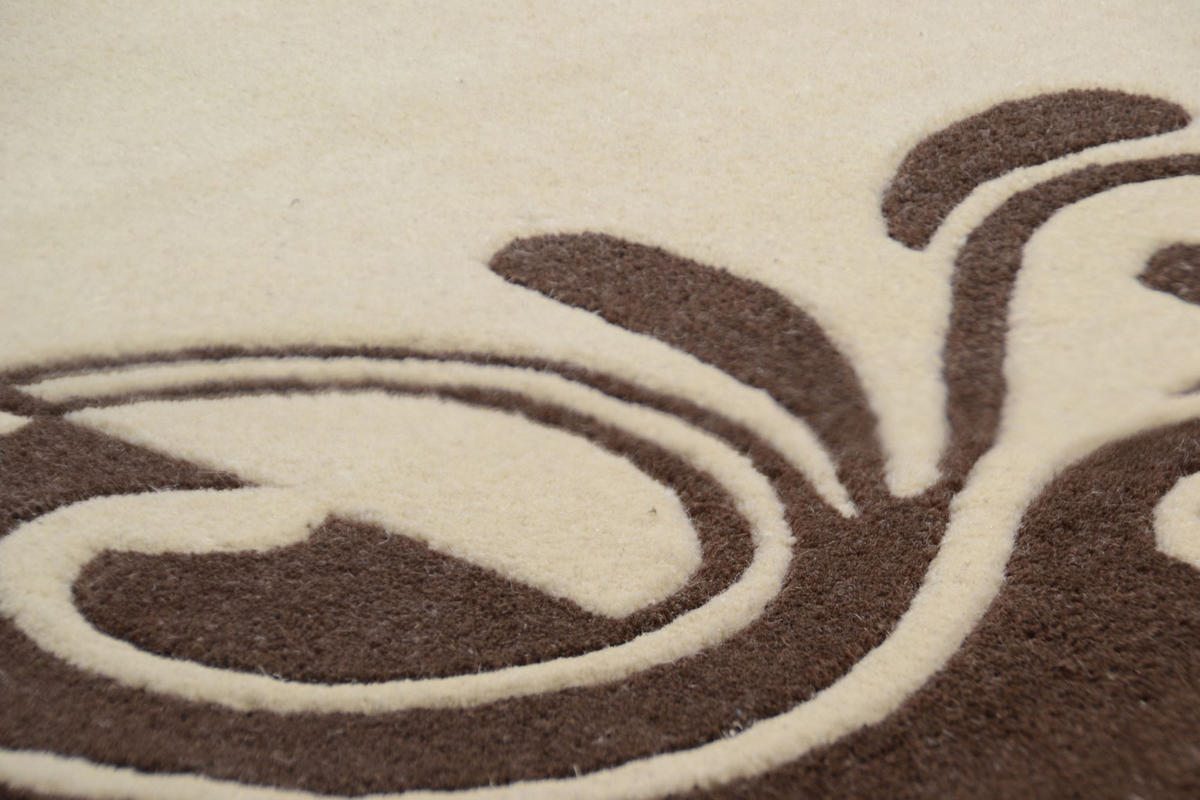 HANDTUFTTEPPICH Hawai 50x80 cm - Beige, Textil (50/80cm) - THEKO