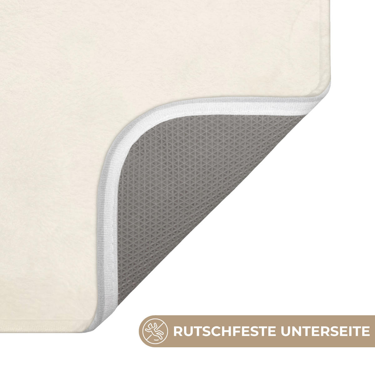 KOUPELNOVÁ PŘEDLOŽKA Japandi - Bambus - béžová 60x120 cm - ecru, textil/plast (60/120cm) - OnlyWow