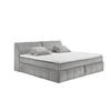 BOXSPRINGBETT XXL 240x200 – 7‑Zonen-Tonnentaschenfederkern, H2, Topper, Unterbox & Bettkasten - Silberfarben/Hellgrau, Holz/Kunststoff (200/240cm) - ed exciting design