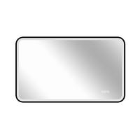 WANDSPIEGEL 100/4/60 cm schwarz aus Aluminium, Glas und Metall mit Anti-Beschlag, dimmbar - Schwarz, Metall (60/4/100cm) - OKWISH