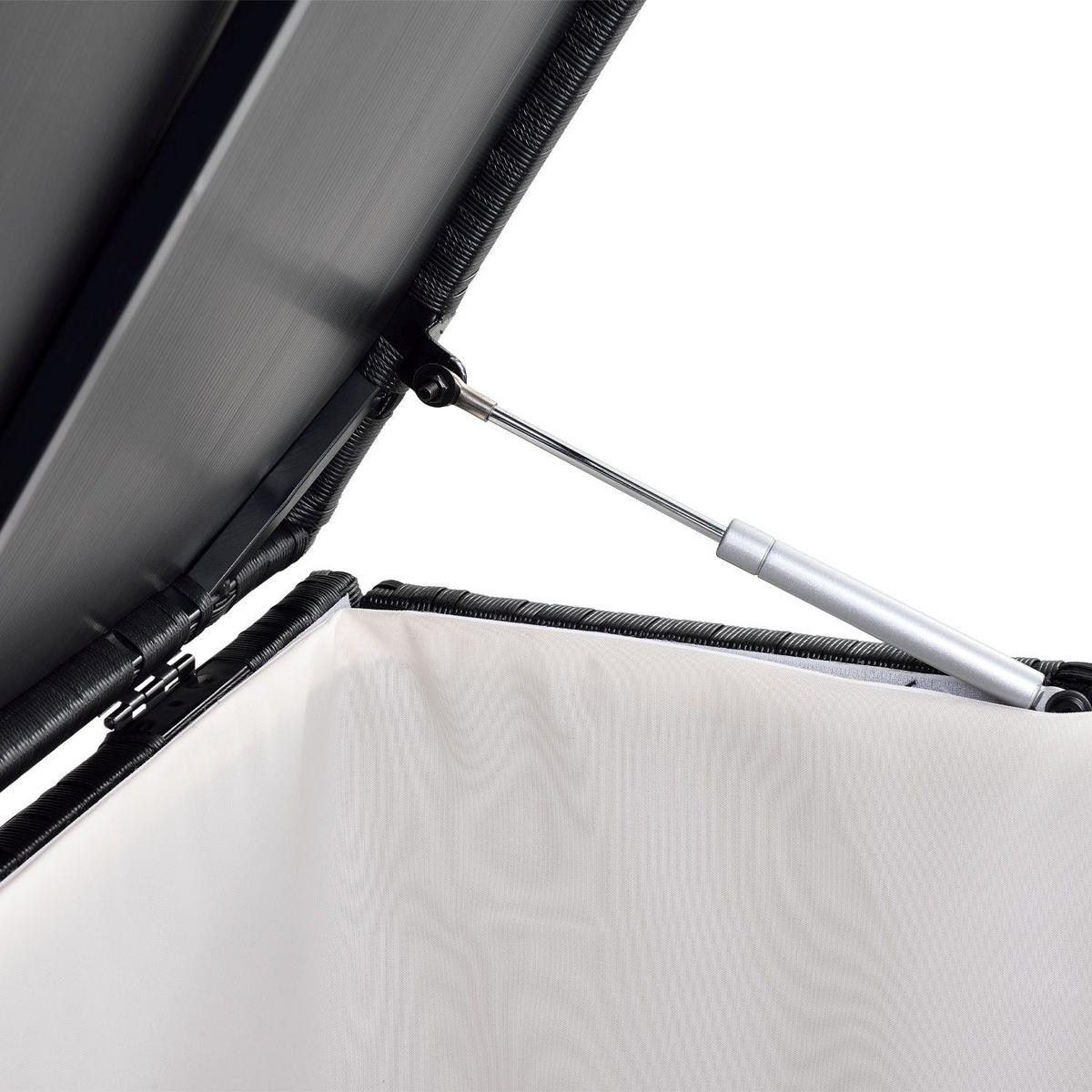 AUFLAGENBOX Ikaria schwarz - Schwarz, Kunststoff (145/80/83cm) - Juskys