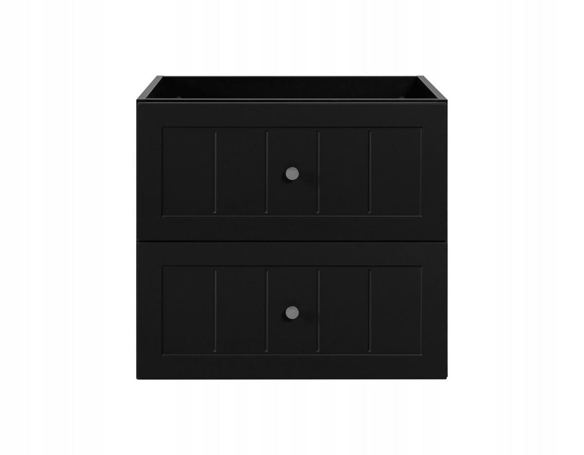 WASCHBECKUNTERSCHRANK GUSTO 120 cm mit Arbeitsplatte Farbe: Eiche Craft Matt Schwarz - Eichefarben/Schwarz, Holzwerkstoff (120/58/46cm) - Rodan