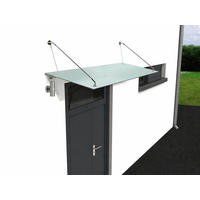 GLASVORDACH 150x90 cm Sicherheitsglas Edelstahl Satiniert Str-Silber - Weiß, Glas (150/1.31/90cm) -  Glaswerk Westfalen