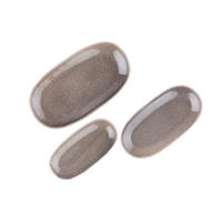 SERVIERPLATTEN Stellar - 3er-Set - Betongrau - Grau, Keramik (1/1/1cm) - Björn