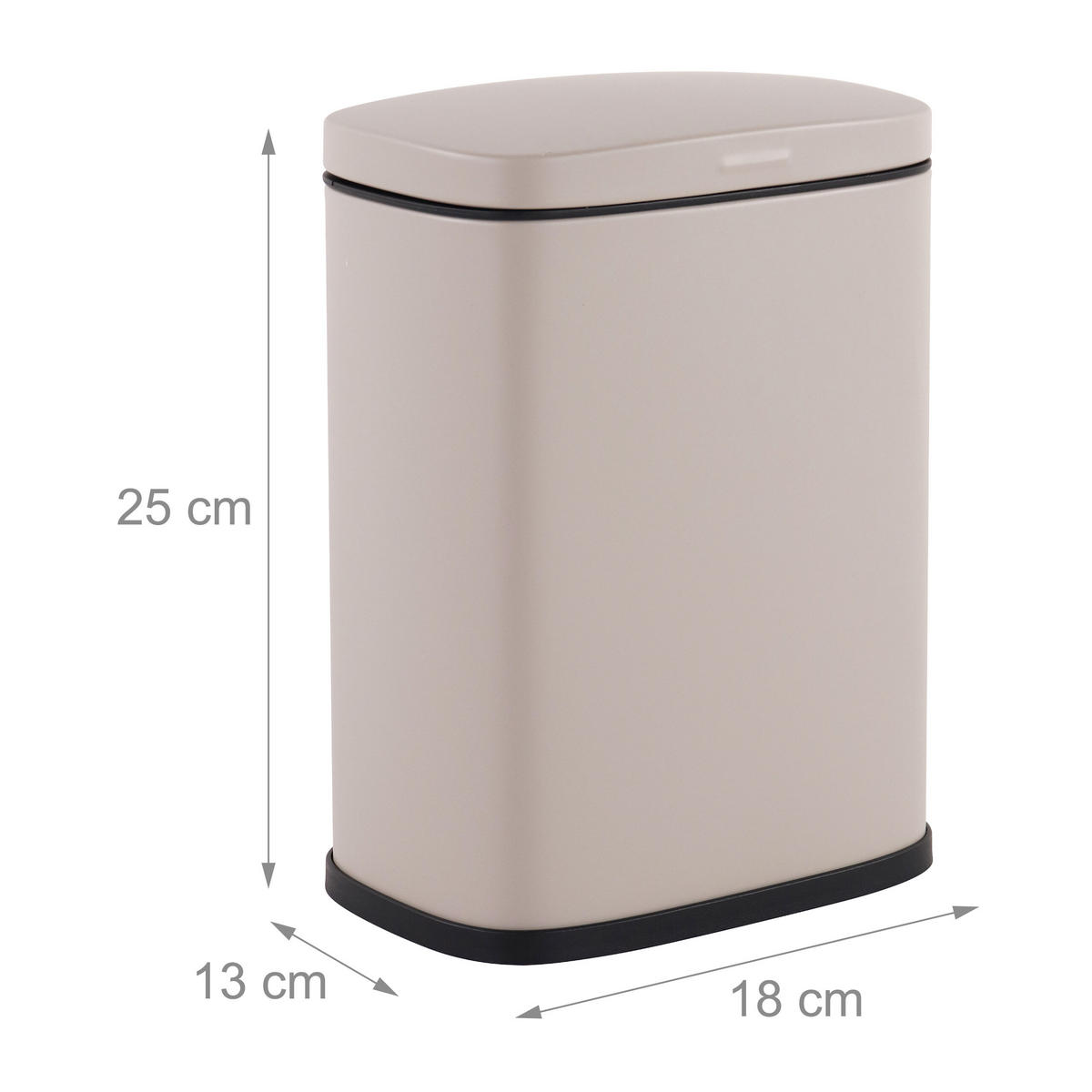 KOSMETIKEIMER - Beige, Kunststoff/Metall (18/25/15cm) - Relaxdays