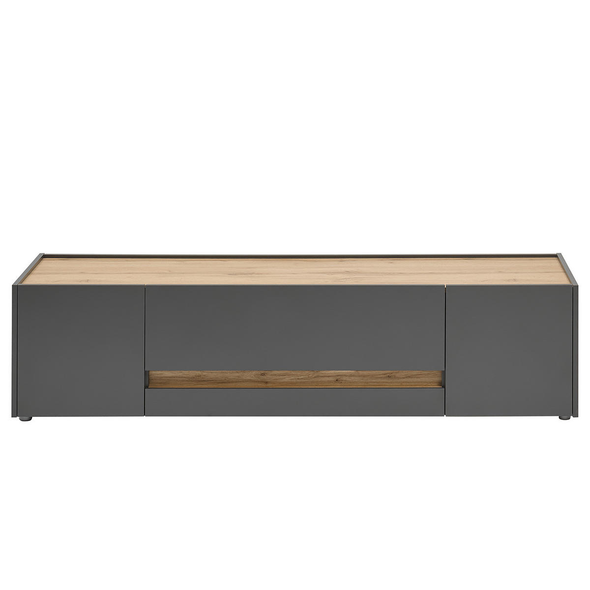 TV-LOWBOARD - Anthrazit/Silberfarben, Holzwerkstoff/Kunststoff (170/40/45cm) - home24