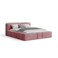 POLSTERBETT Monte160x200 cm- Bettkasten und Stauraum - Doppelbett mit Stabilem Metallrahmen - Rotwein - Rot, Holzwerkstoff (160/200cm) - Chilly
