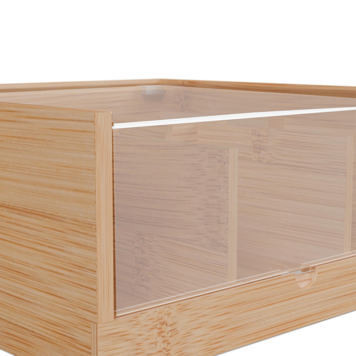TEEBOX - Hellbraun, Holz/Kunststoff (22/9.5/21.5cm) - Relaxdays