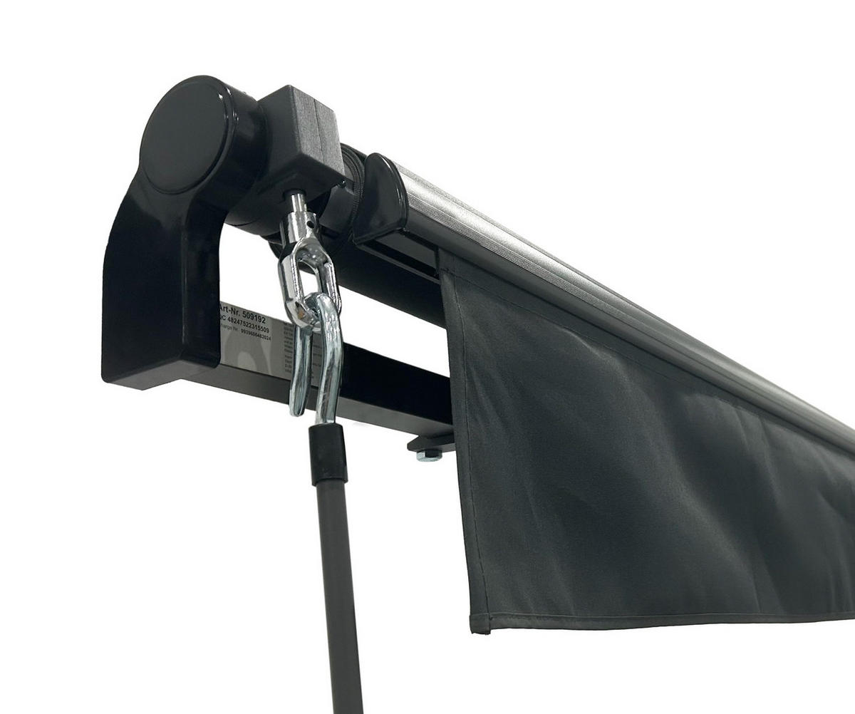 GELENKARMMARKISE Insbruk 300x200cm Anthrazit Balkonmarkise Gelenkmarkise - Anthrazit, Kunststoff (295/20/200cm) - DELUKE