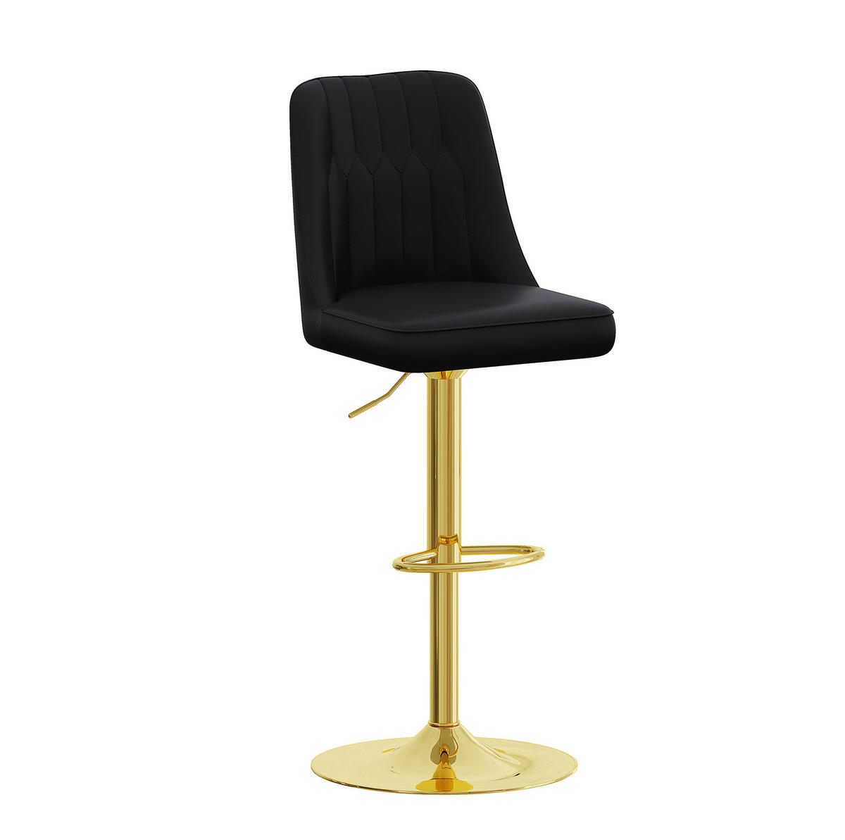 BARHOCKER 2er-Set Schwarz höhenverstellbar und drehbar - Schwarz, Metall (44/117.5/44cm) - MIVRAY