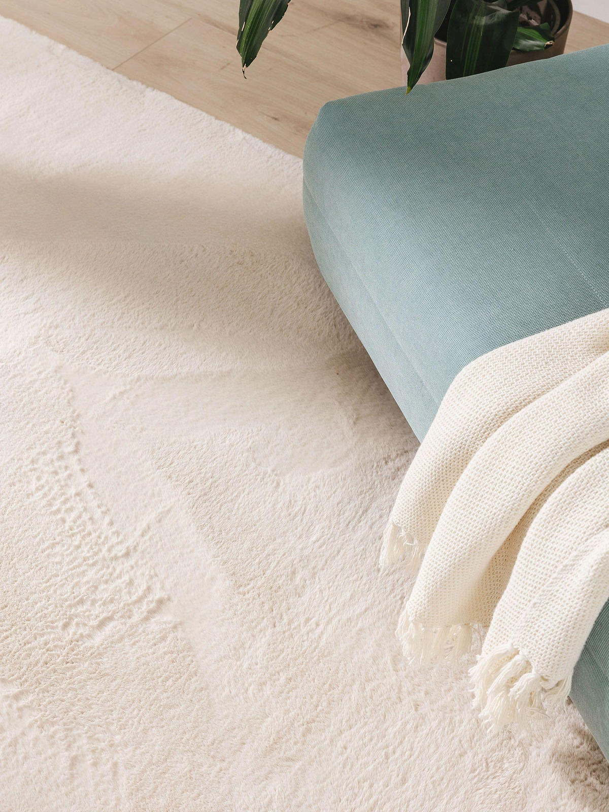 KUNSTFELLTEPPICH Furry Beige 160x230 cm - Beige, Kunststoff (160/230cm) - benuta