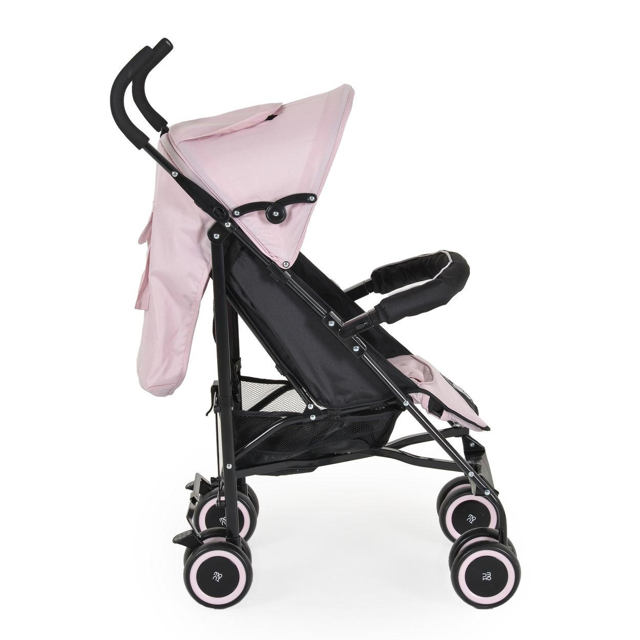 BUGGY Jerry osa schwarz Sonnendach, schwenkbare Vorderräder, EVA-Räder - Schwarz/Rosa, Metall (72/47/100cm) - Moni