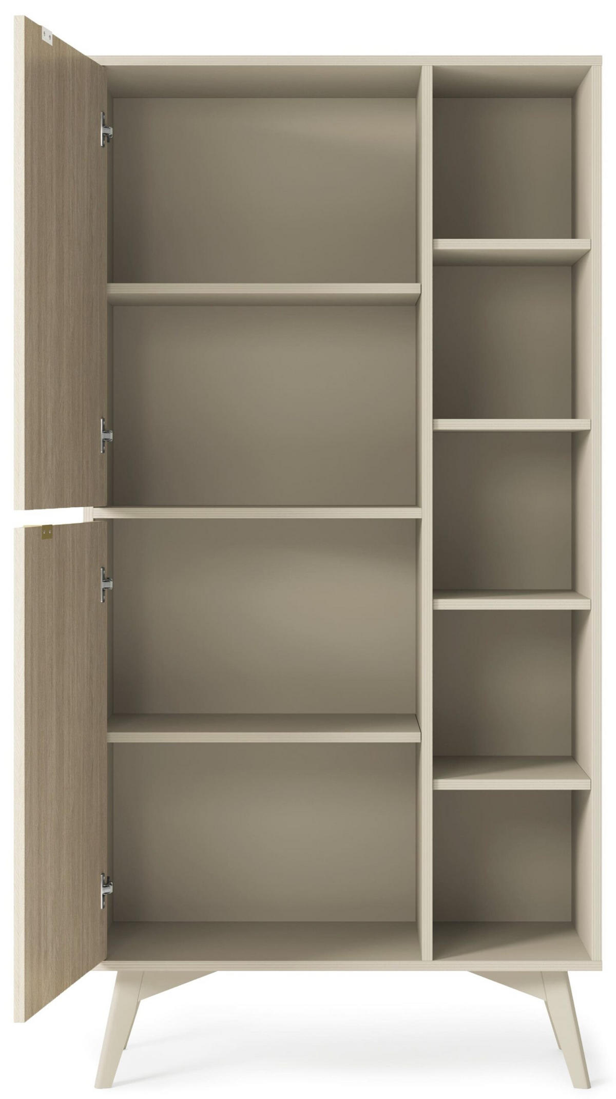 STANDREGAL - Abeto Beige Regal R80 - Eichefarben/Beige, Holz (80/160/38cm) - Möblo