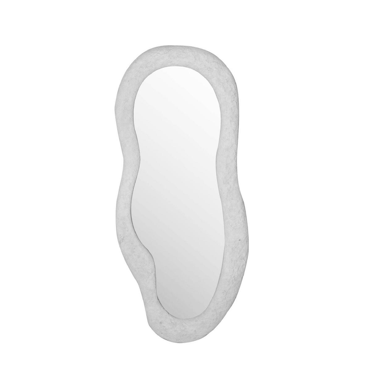 SPIEGEL Khowan Weiß 52/5/120cm - Weiß, Kunststoff (5/120/52cm) - PTMD Collection